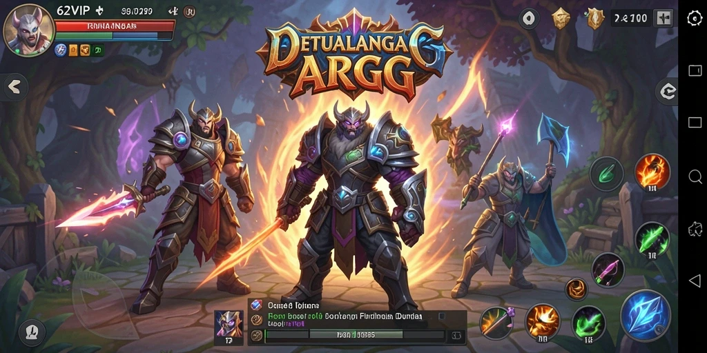 Tampilan menarik gameplay ARPG dalam 62VIP yang penuh aksi.