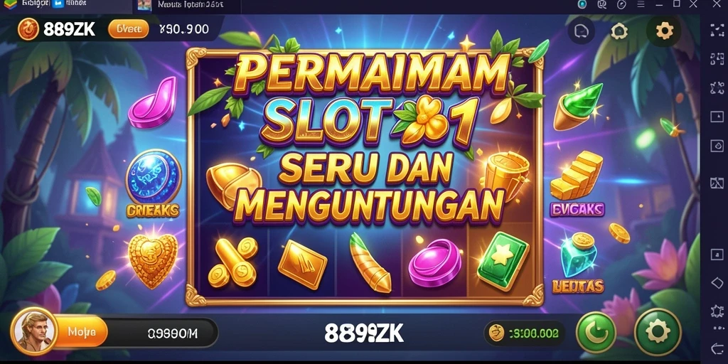 Tampilan gameplay 889ZK yang menarik dan penuh warna.
