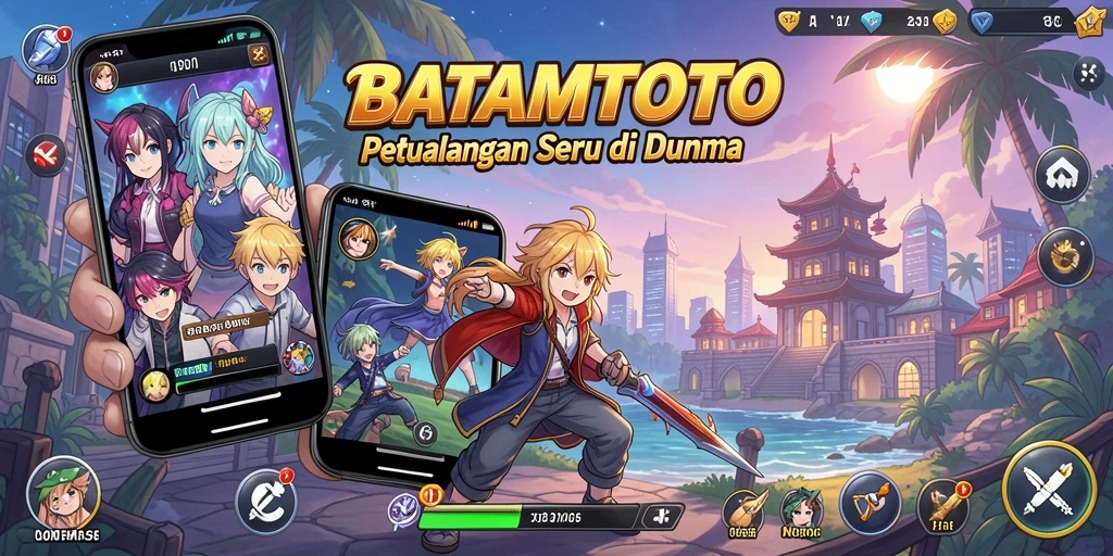 Tangkapan layar gameplay dari BATAMTOTO yang menunjukkan karakter anime beraksi.