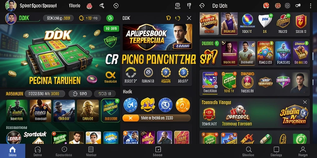 Tampilan gameplay DKK dengan berbagai olahraga dan taruhan menarik.