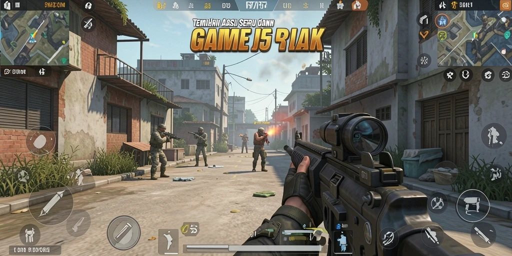 Gameplay seru F7F7 dalam pertempuran FPS intens.