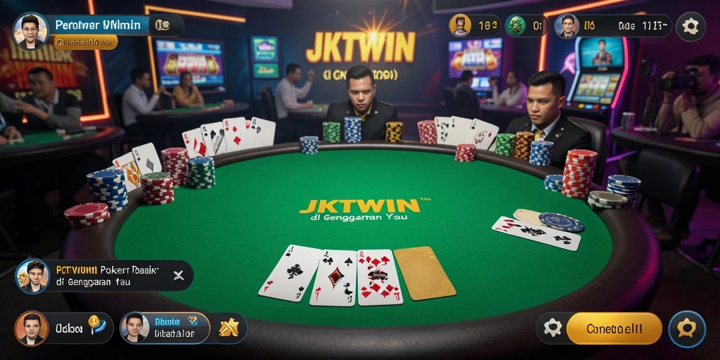Screenshot gameplay JKTWIN yang menampilkan suasana permainan Poker.
