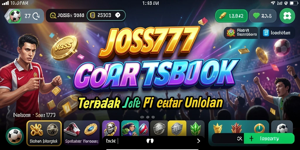 Screenshot JOSS777 menampilkan antarmuka taruhan olahraga yang interaktif.