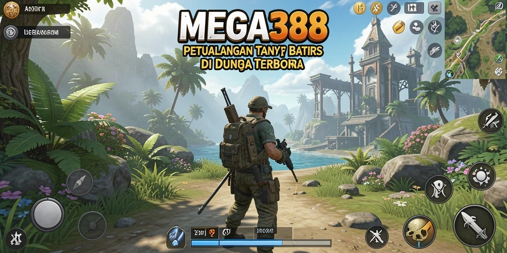 Tampilan gameplay menarik dari MEGA388 dalam dunia terbuka yang luas.