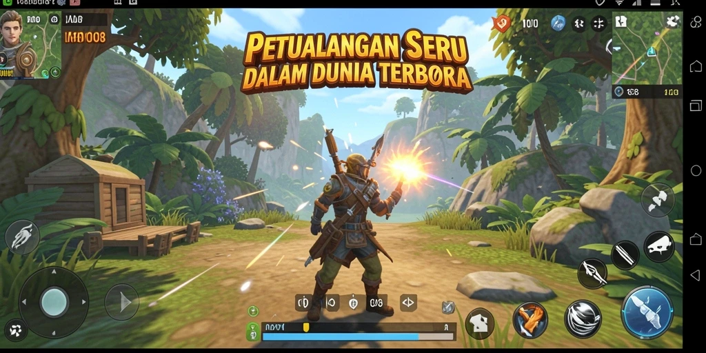 Tampilan gameplay MPO08 yang memukau dalam dunia terbuka.