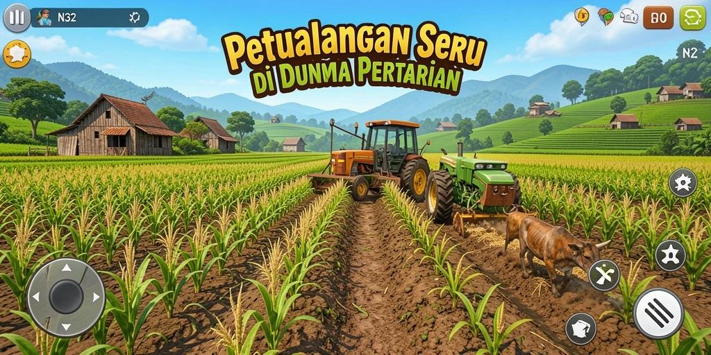 Gameplay seru dan interaktif di dunia pertanian.