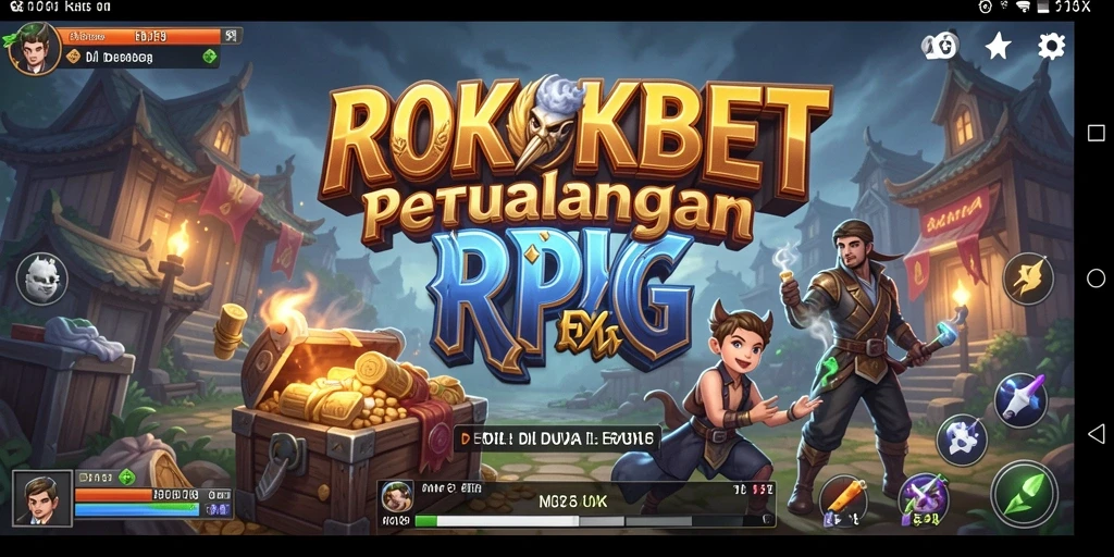 Screenshot gameplay ROKOKBET yang menunjukkan pertarungan seru dalam RPG.