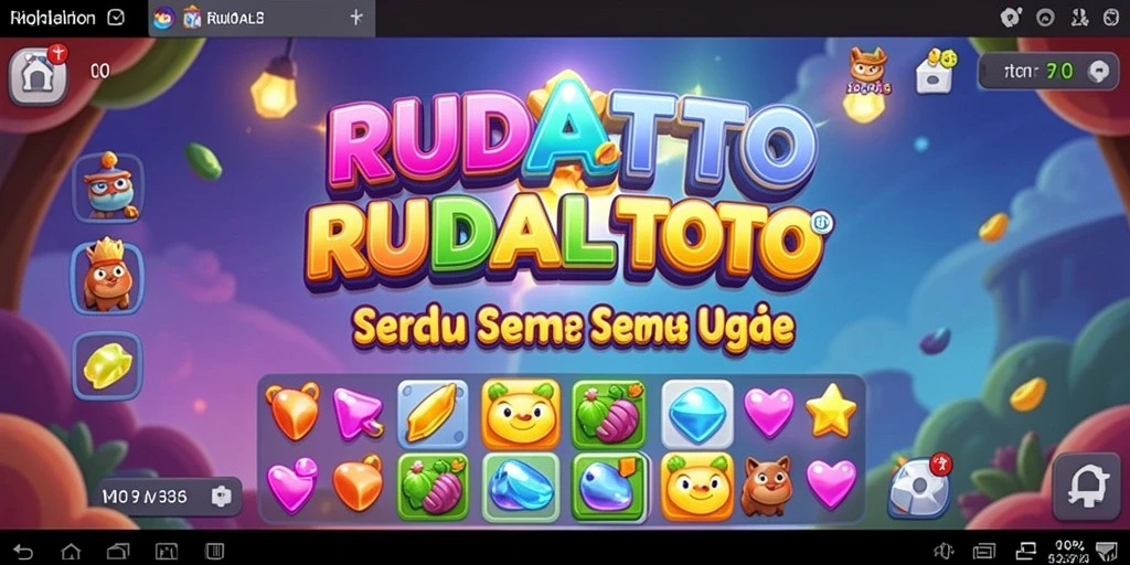 Screenshot gameplay RUDALTOTO yang menampilkan suasana seru Match-3.