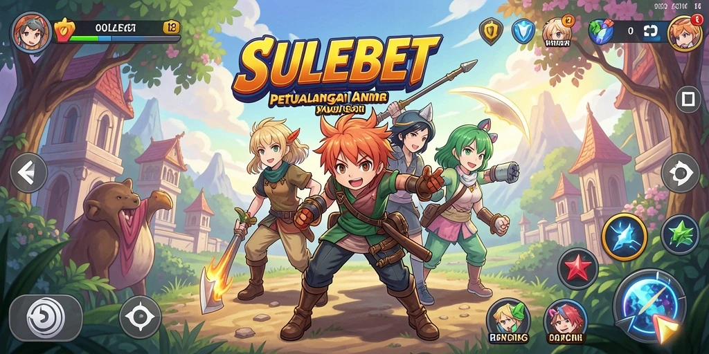Screenshot gameplay SULEBET yang menampilkan karakter anime yang dinamis.