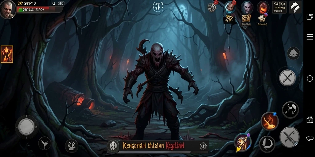 Screenshot gameplay SVIP10 yang menampilkan suasana Horror yang mencekam.
