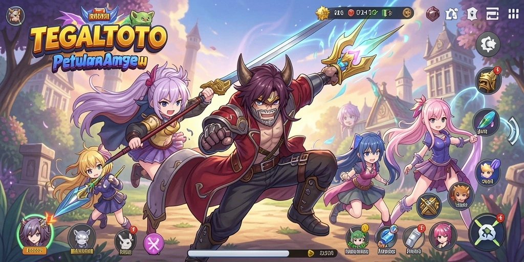 Gameplay seru TEGALTOTO dengan karakter Anime yang memikat.